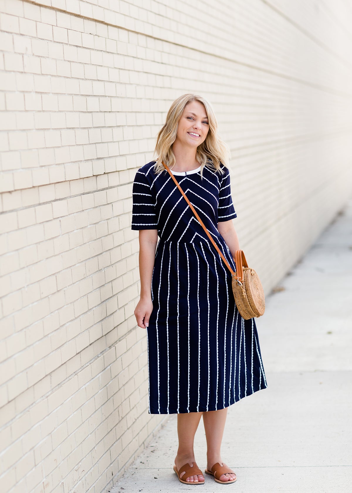 Nursing friendly midi dress hotsell