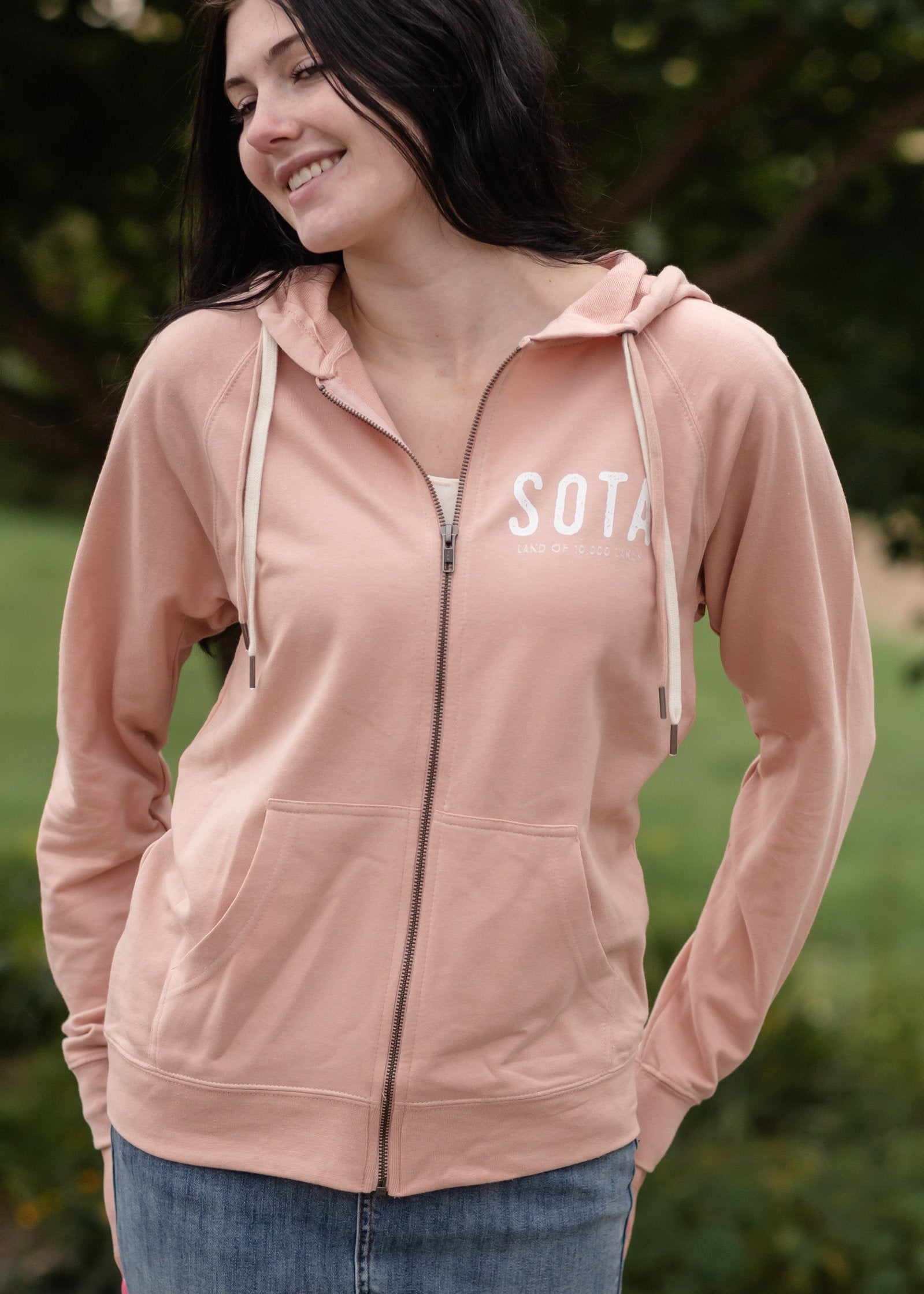 Blush Sota Zip Up Hoodie FINAL SALE Inherit Co