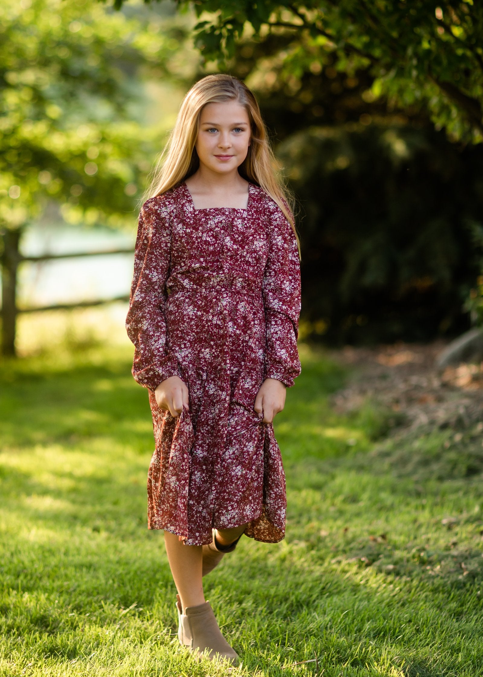 Girls 2024 belted dress