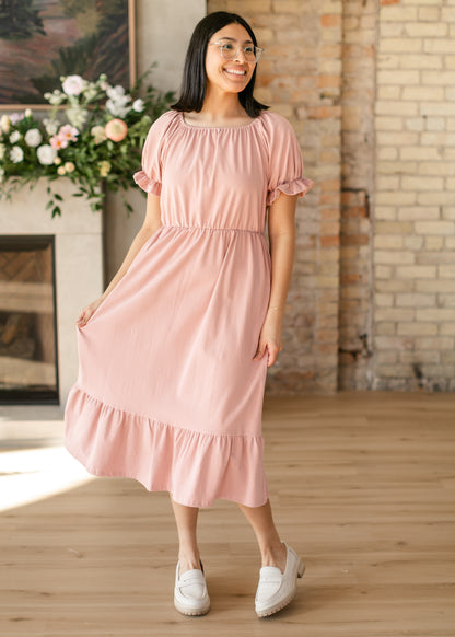 Amy Puff Sleeve Midi Dress