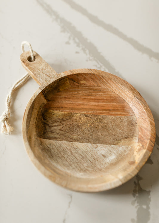 Carved Mango Wood Bowl