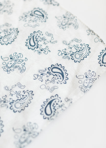 Classic Blue Paisley Bandana