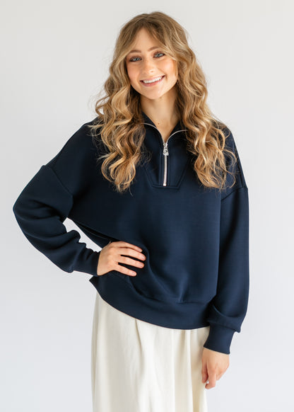 Hawley Half Zip Sweatshirt FF Tops