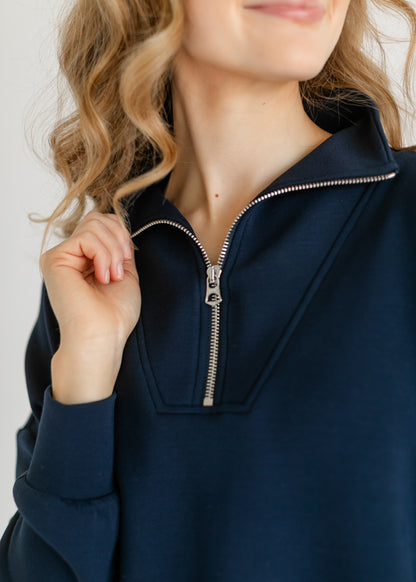 Hawley Half Zip Sweatshirt FF Tops