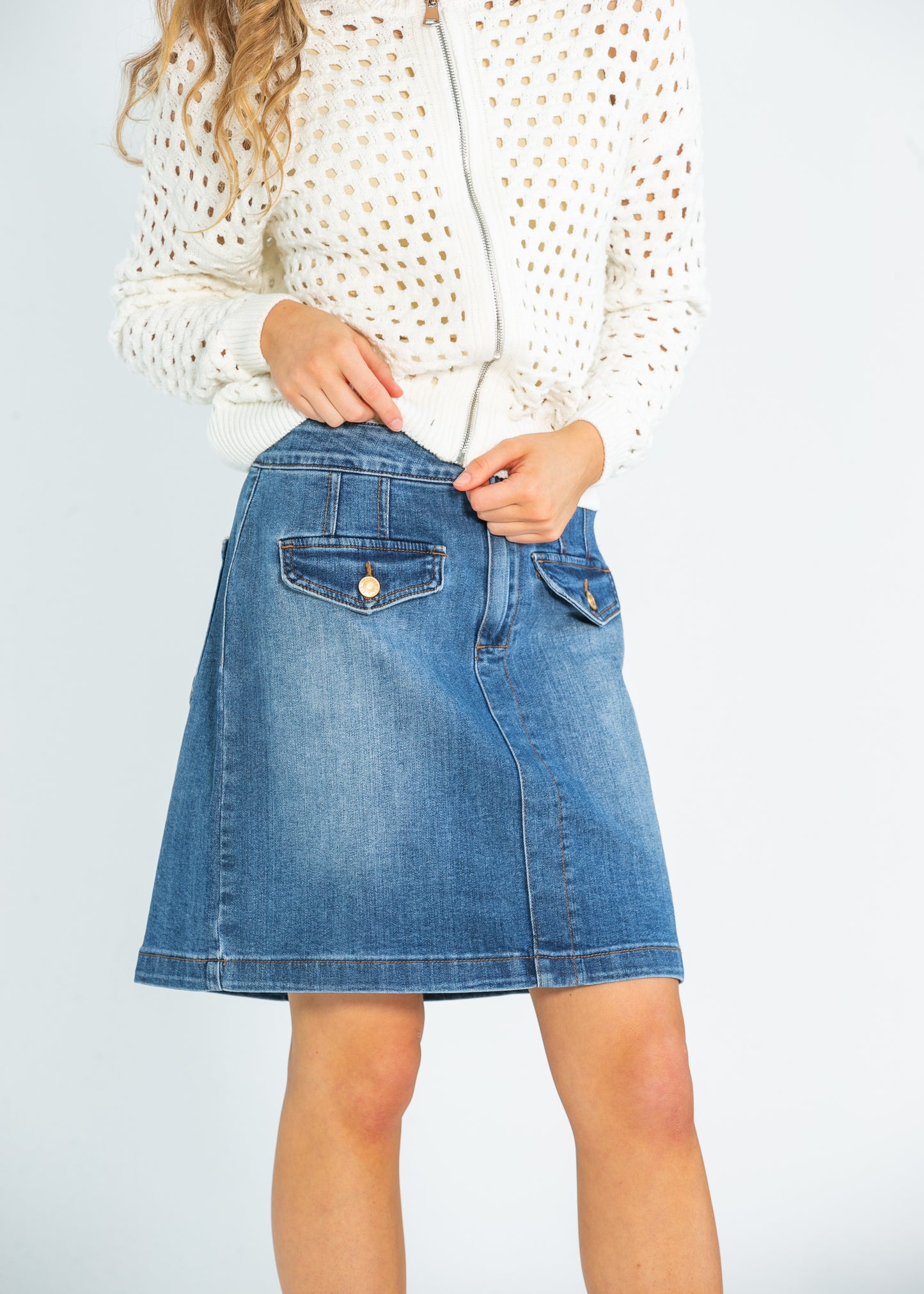 KUT from the Kloth® Rosetta Denim Pencil Skirt