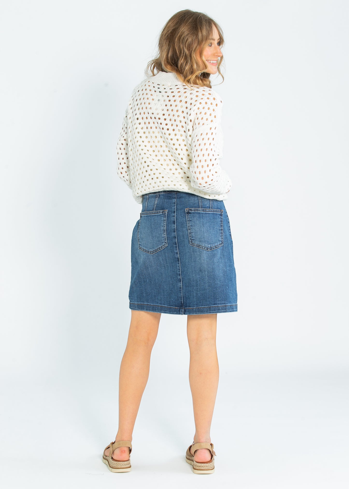 KUT from the Kloth® Rosetta Denim Pencil Skirt