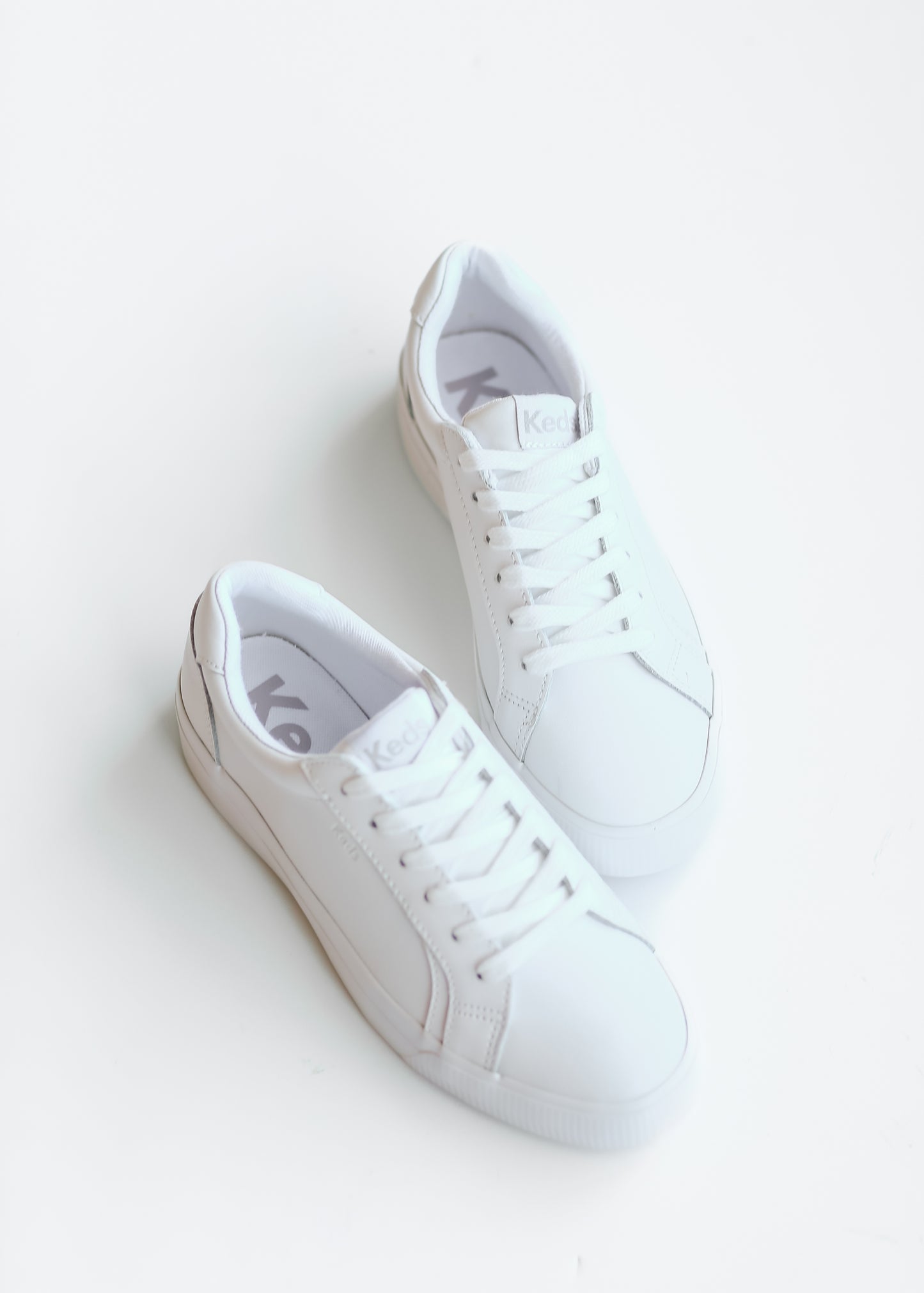 Keds® Pursuit White Leather Lace Up Sneaker