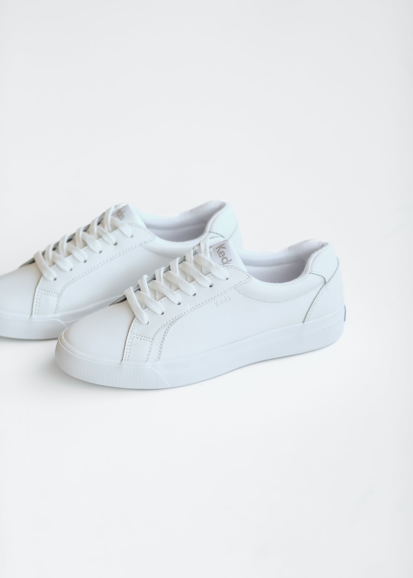 Keds® Pursuit White Leather Lace Up Sneaker