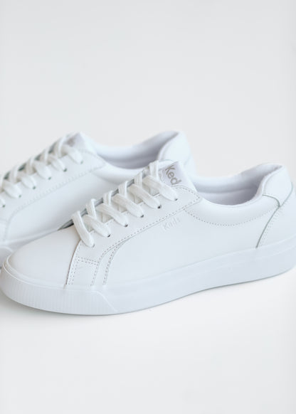 Keds® Pursuit White Leather Lace Up Sneaker