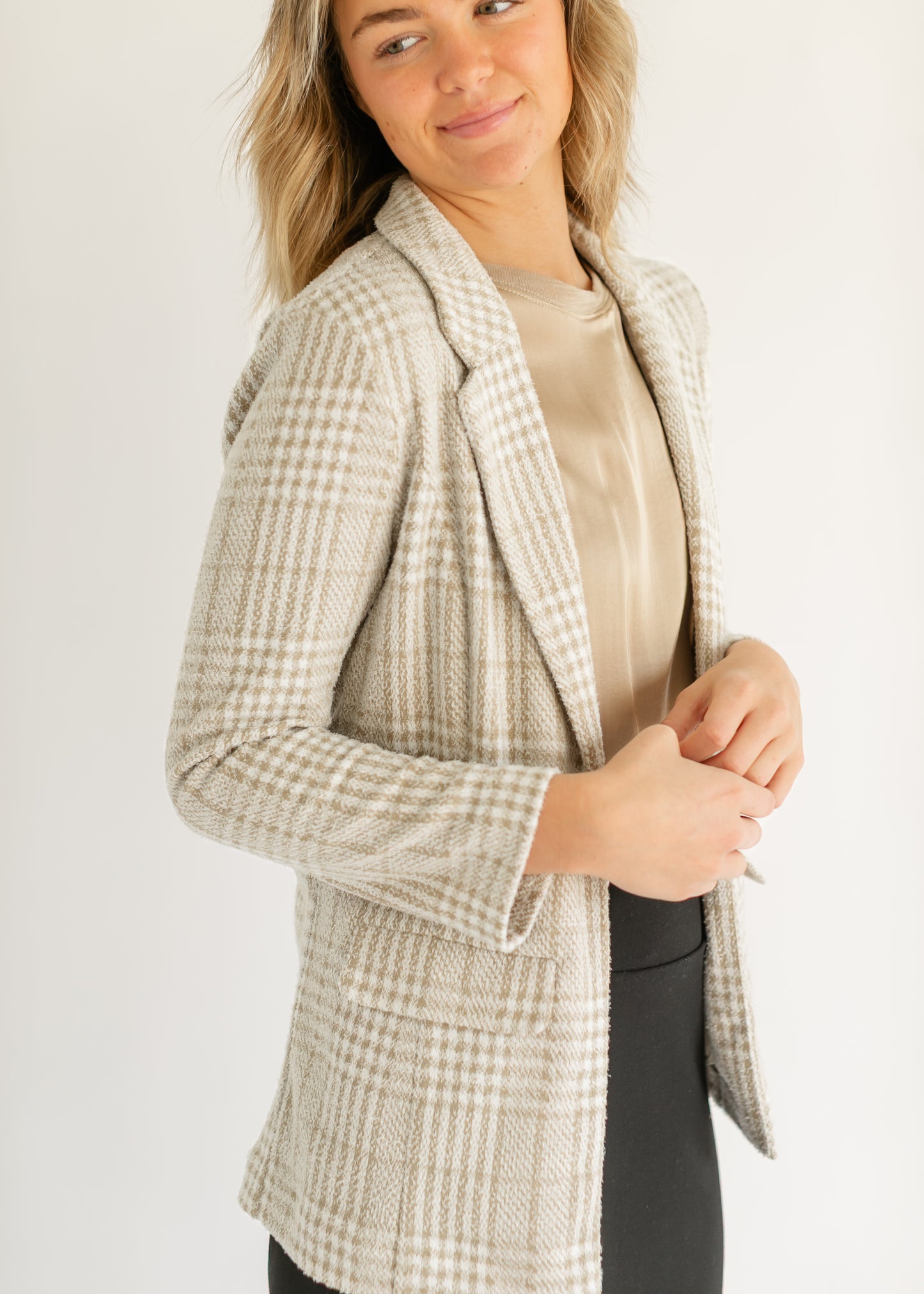 LIVERPOOL® Plaid Relaxed Fit Blazer