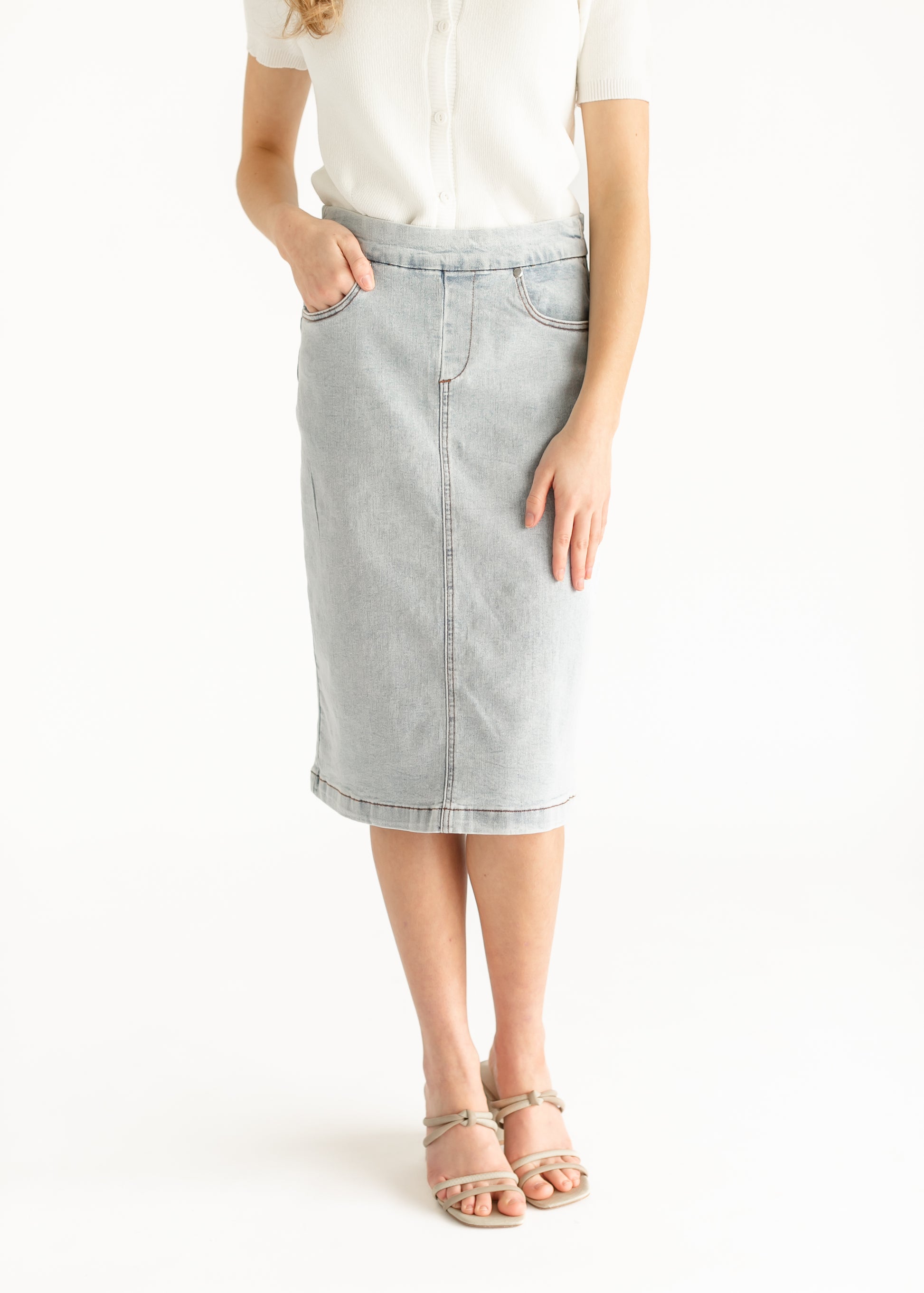 Sandra Midi Denim Skirt IC Skirts