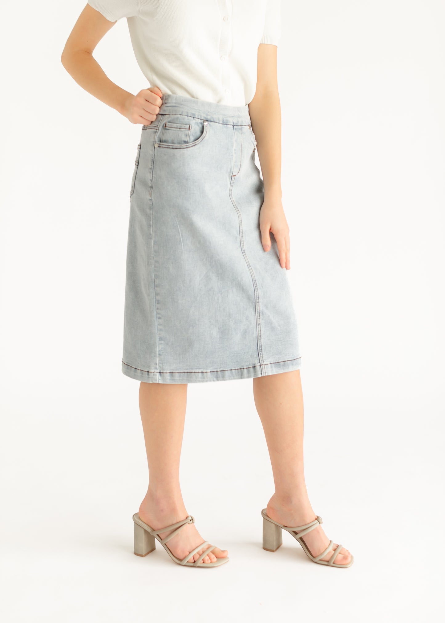 Sandra Midi Denim Skirt IC Skirts