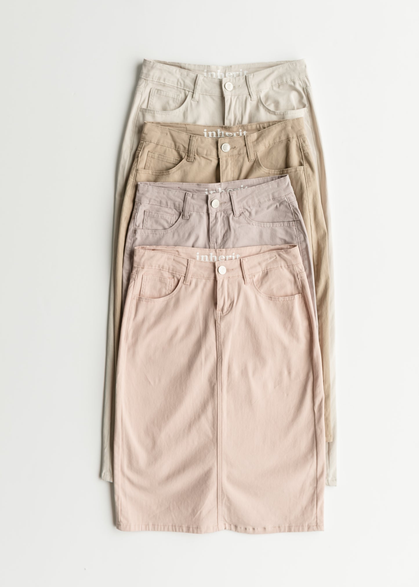 Remi Rose Denim Midi Skirt