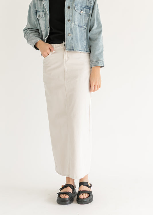 Stella Cloud Denim Maxi Skirt