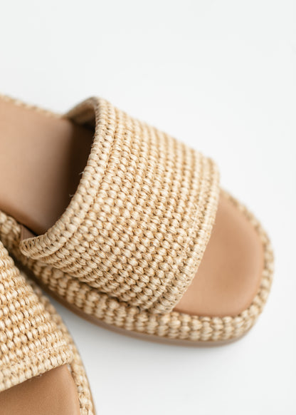 Steve Madden® Boardwalk Beachy Raffia Slide Sandals