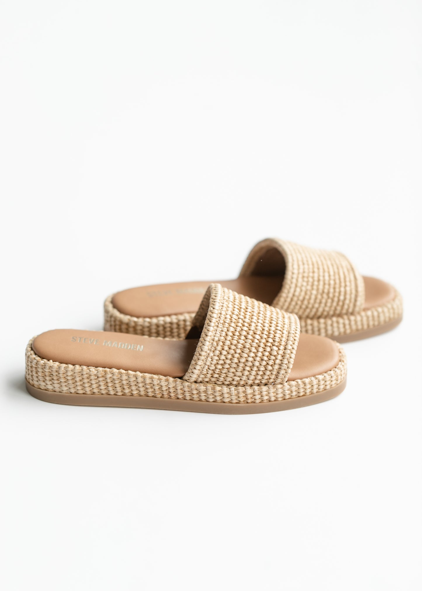 Steve Madden® Boardwalk Beachy Raffia Slide Sandals