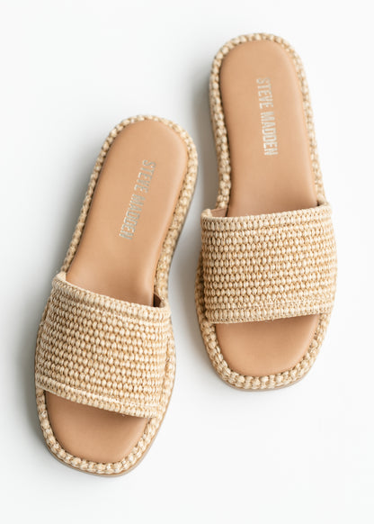 Steve Madden® Boardwalk Beachy Raffia Slide Sandals