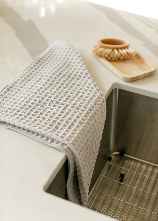 Geometry® Stone Waffle Hand Towel