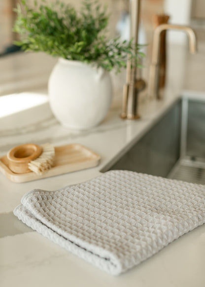 Geometry® Stone Waffle Hand Towel