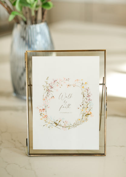 Tabletop Gold Floating Frame