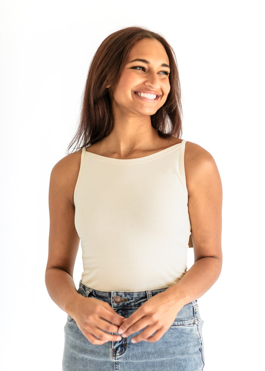 Adjustable Layering Cami Cream IC Tops