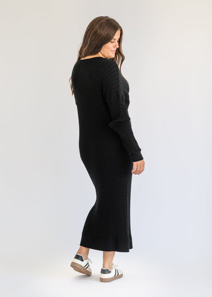 Aspen Cable Knit Sweater Dress IC Dresses