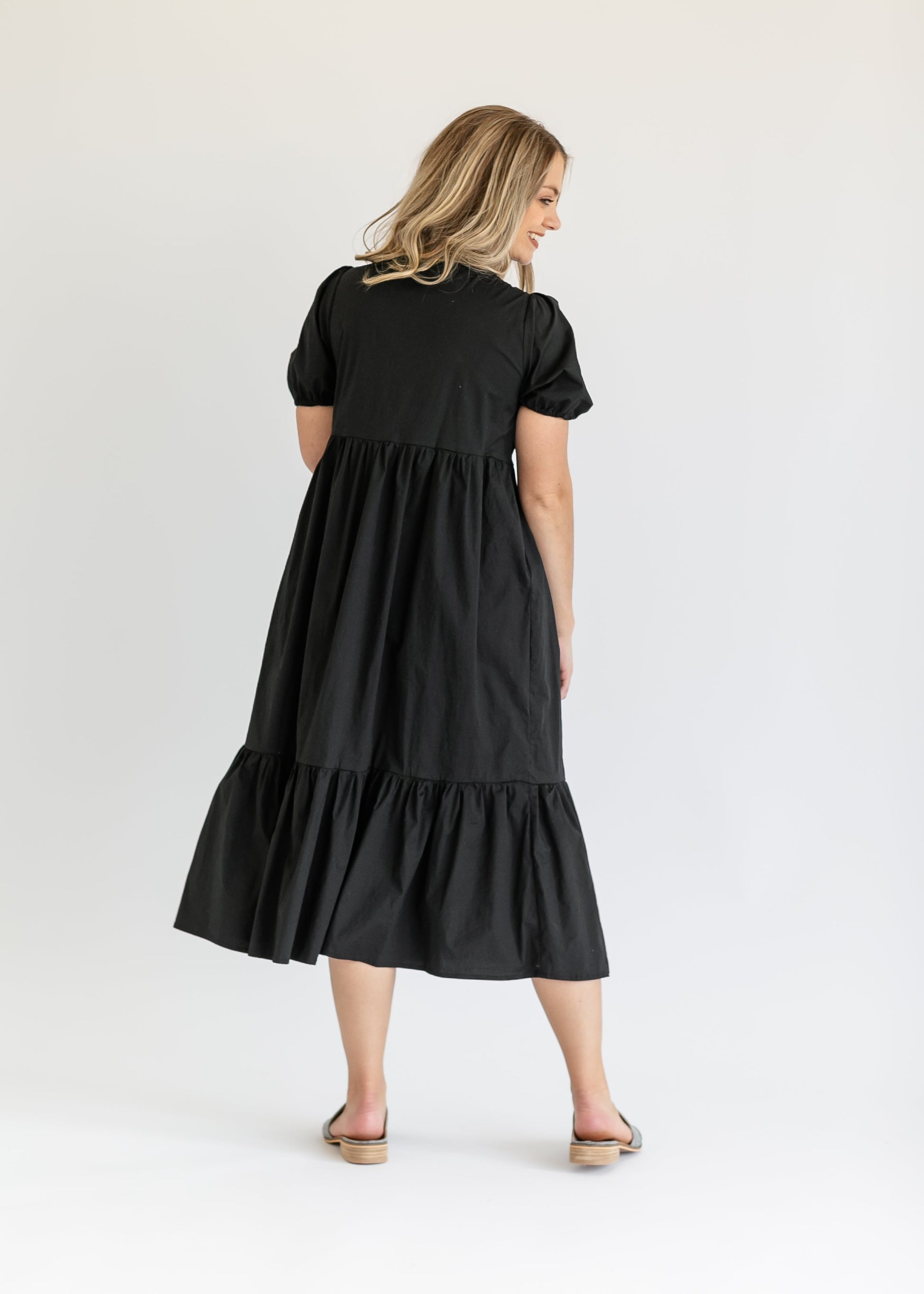 Ava Square Neck Midi Dress IC Dresses