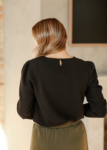 Blake Cinched Sleeve Blouse IC Tops