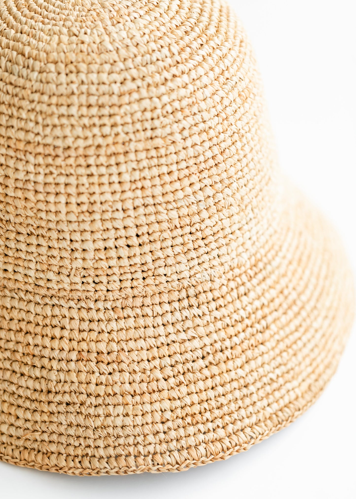 Braided Raffia Straw Bucket Hat Accessory