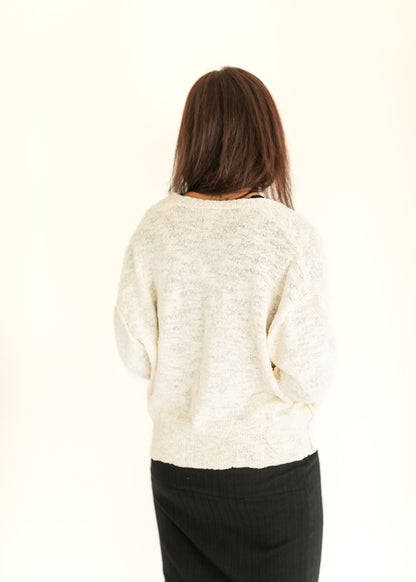 Button Front Drop Shoulder Cardigan FF Tops