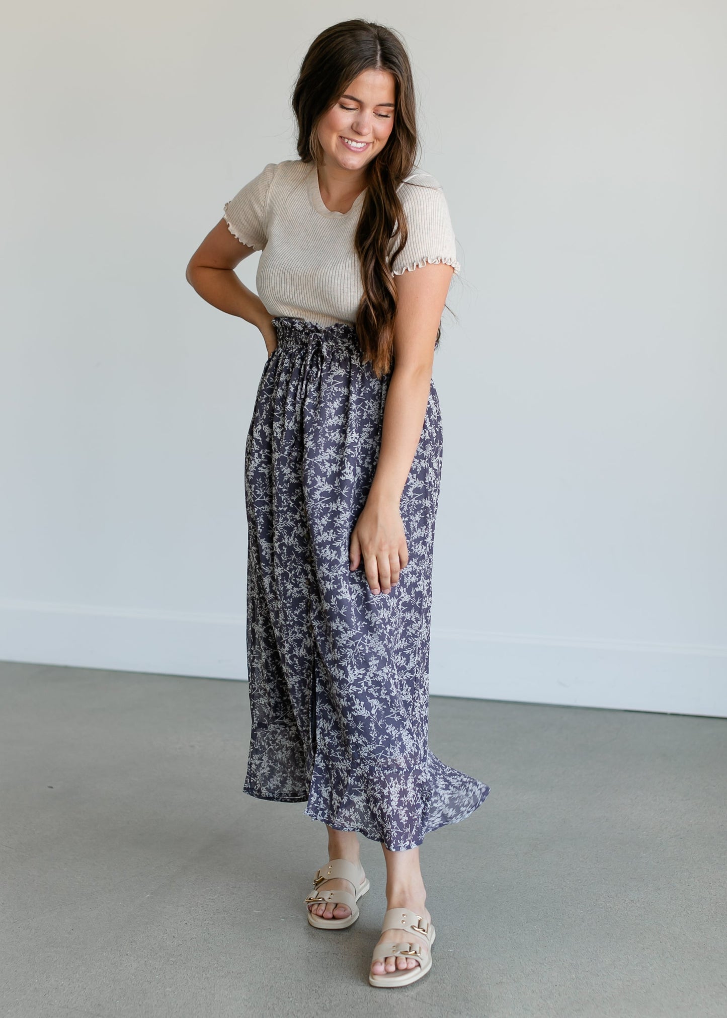 Button Front Floral Maxi Skirt - FINAL SALE – Inherit Co.