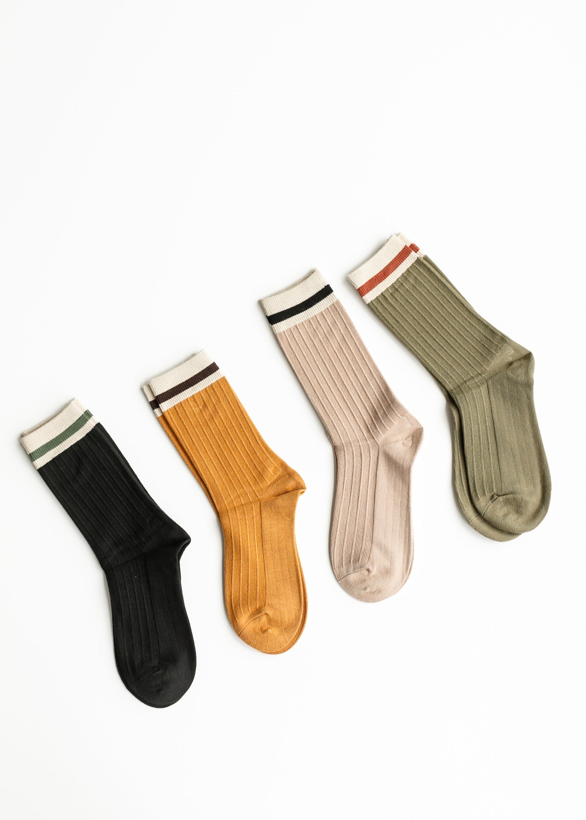 Cozy Retro Color Block Wool Socks Accessories