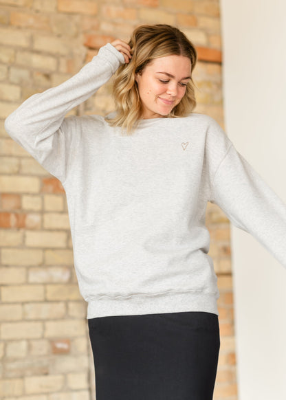 Created with a Purpose Embroidered Sweatshirt FF Tops