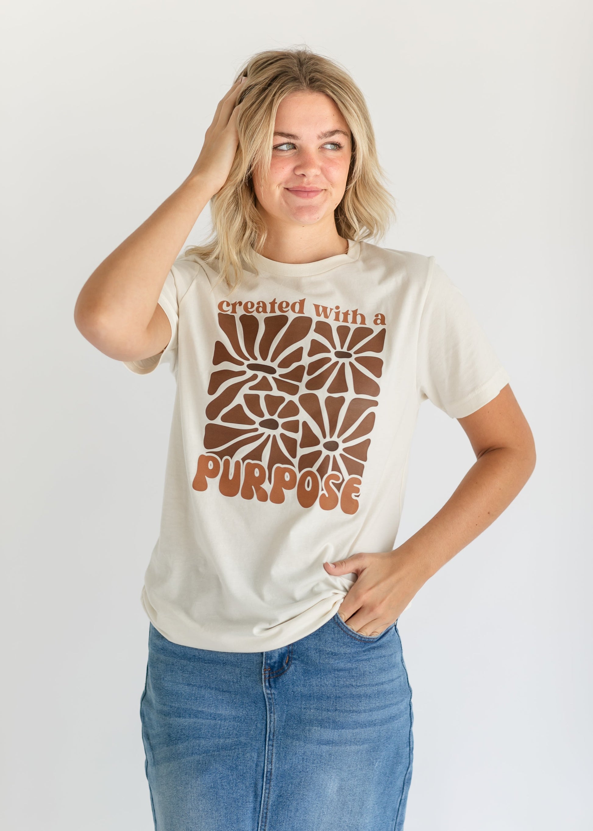 Created with a Purpose Graphic T-shirt FF Tops