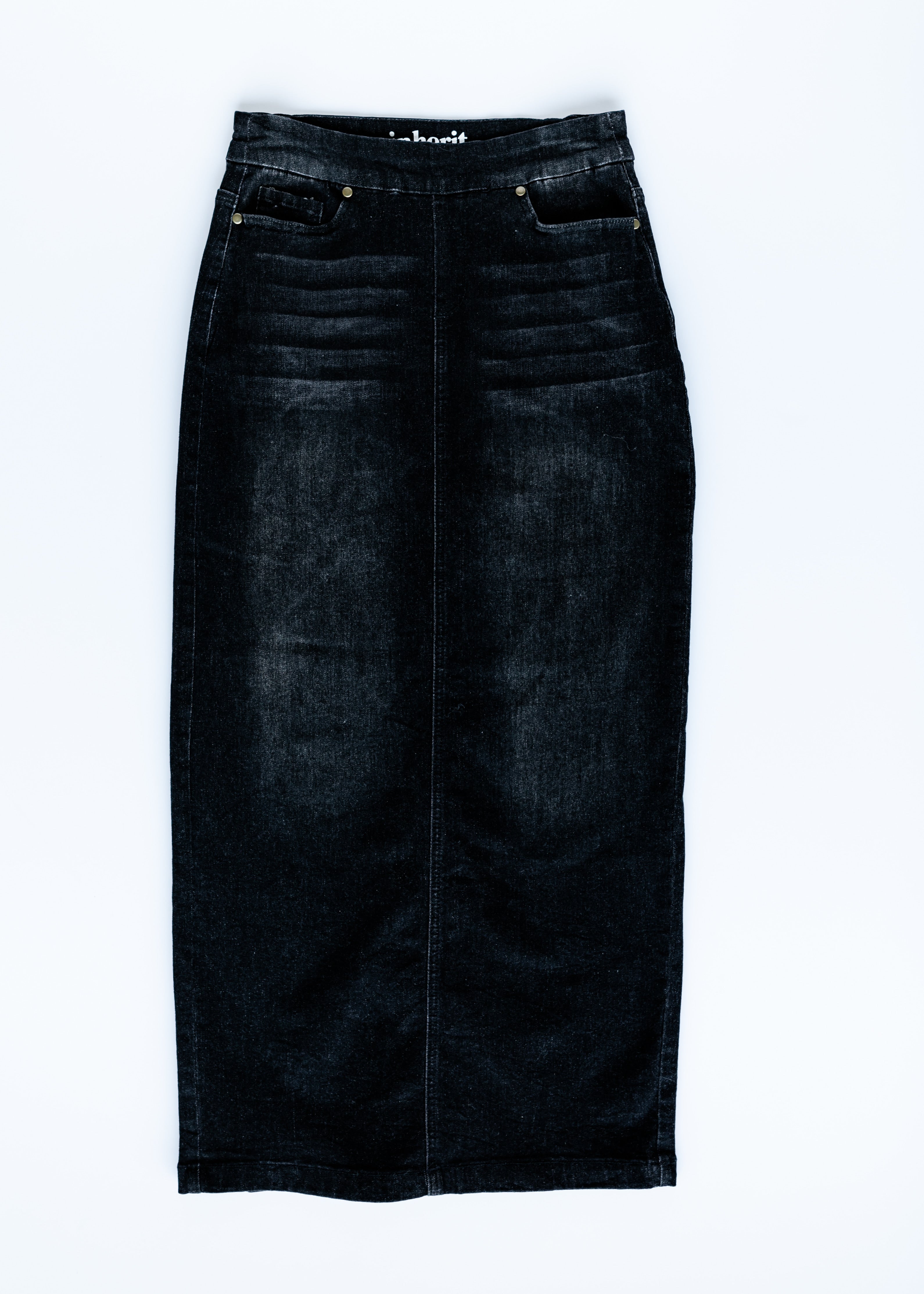 Velvet black 2025 denim skirt