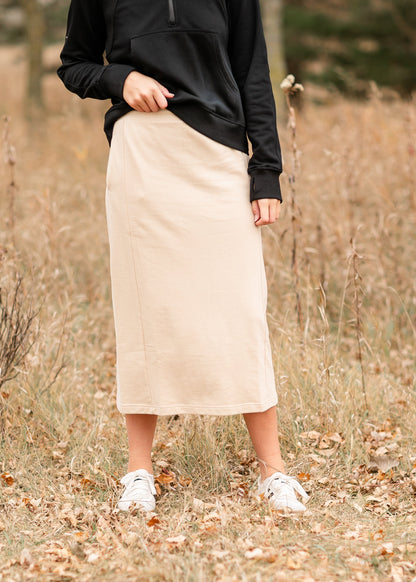 Dori Straight Fit Beige Skirt FF Skirts