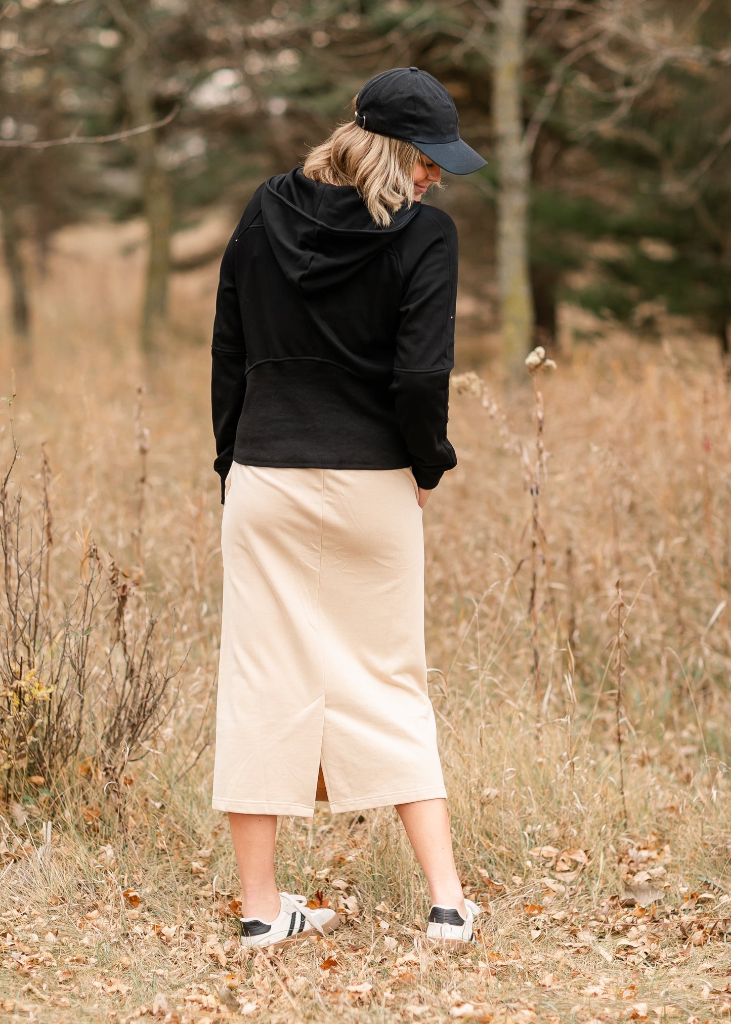 Dori Straight Fit Beige Skirt FF Skirts