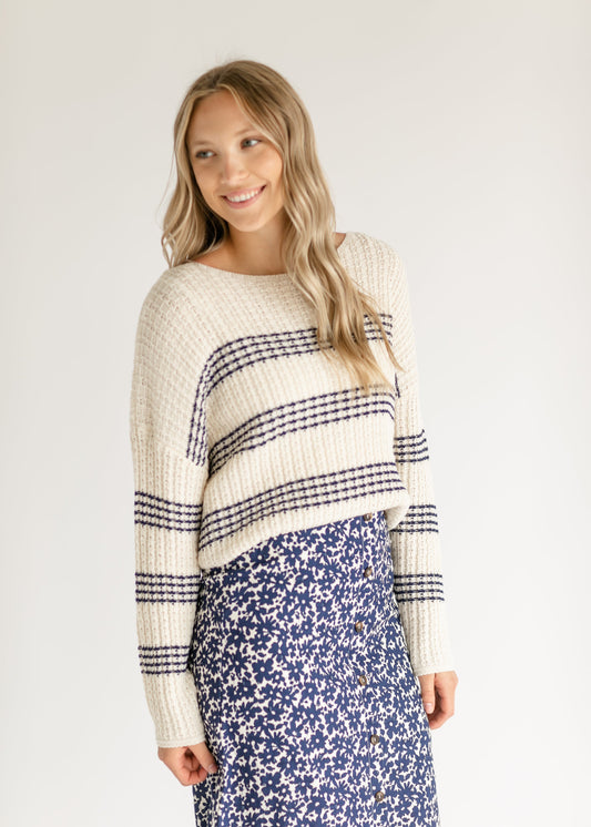 Dory Drop Shoulder Long Sleeve Knit Top FF Tops