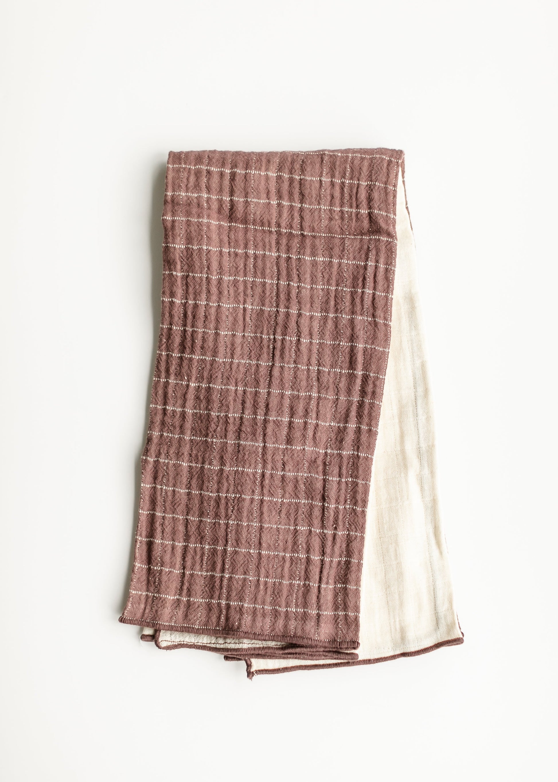 Double Weave Dishtowels Set of 2 FF Home + Lifestyle Ash Plum