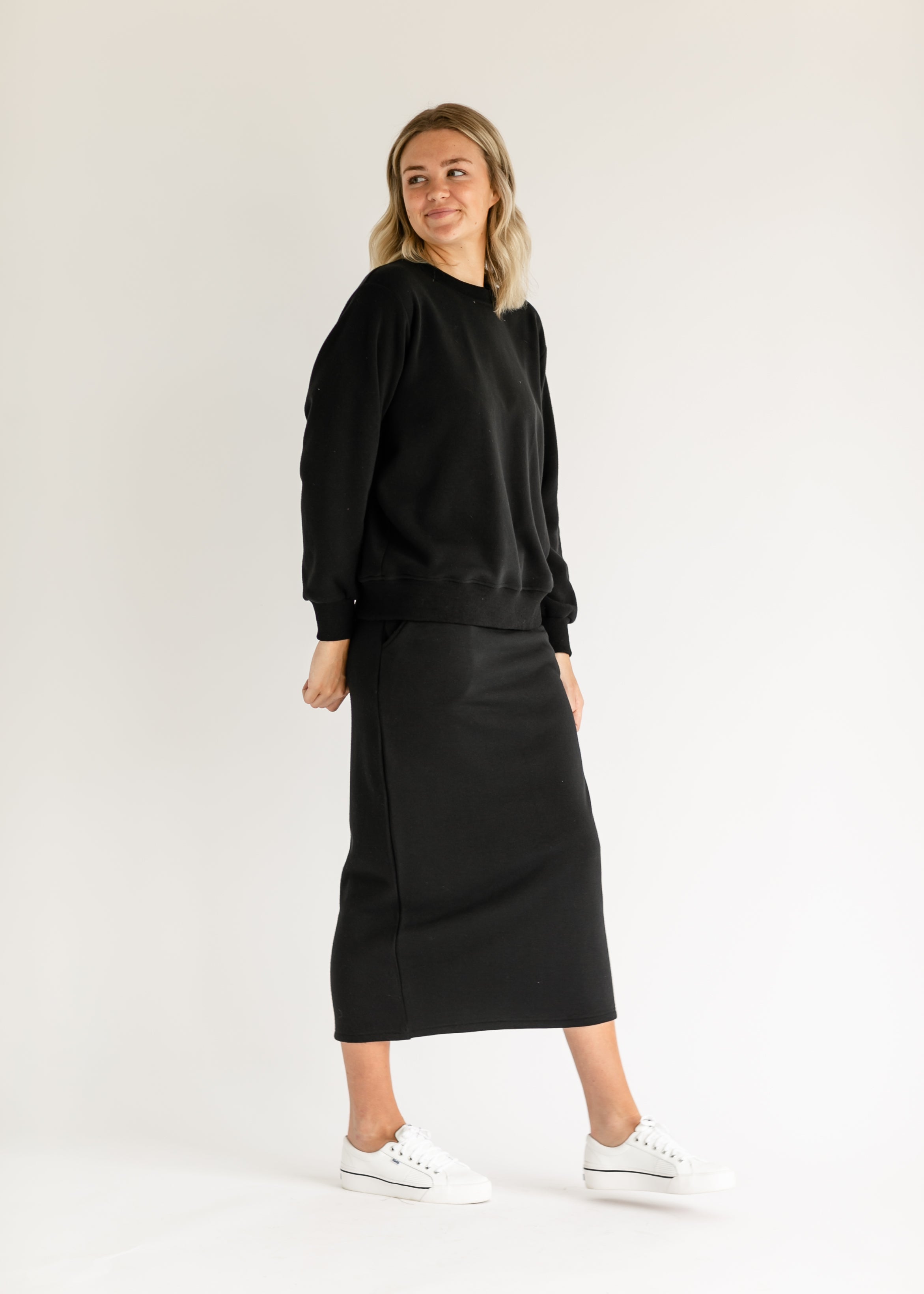 Long sweatshirt skirt online