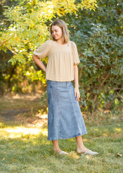 Flare Midi Denim Skirt FF Skirts