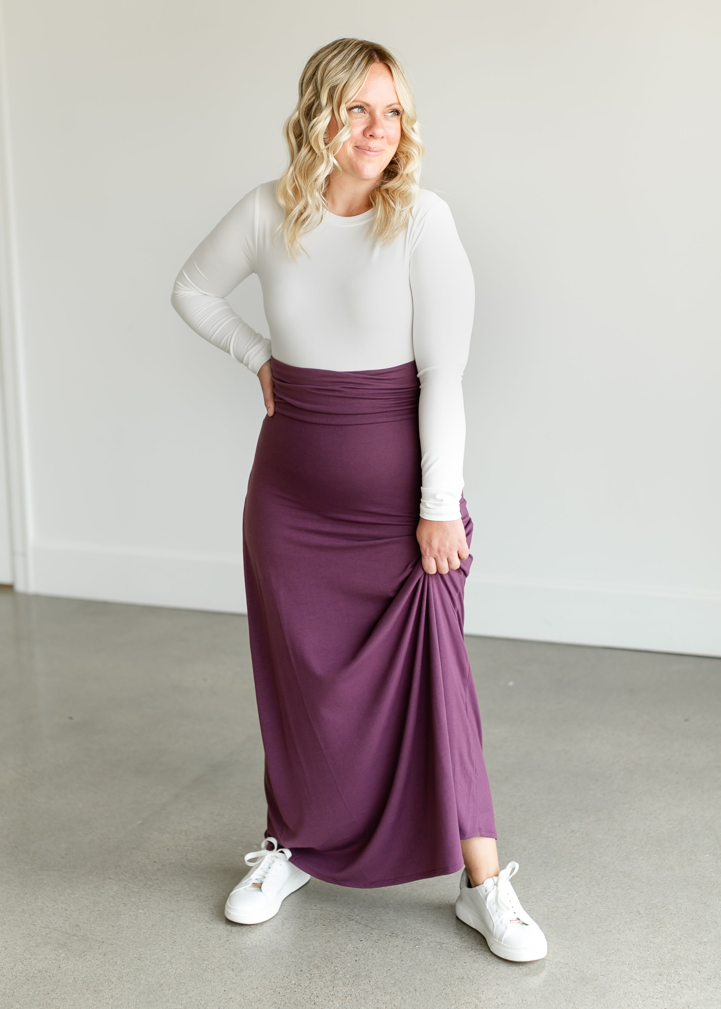 Light purple best sale maxi skirt