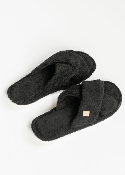 Fuzzy Criss Cross Slipper Shoes