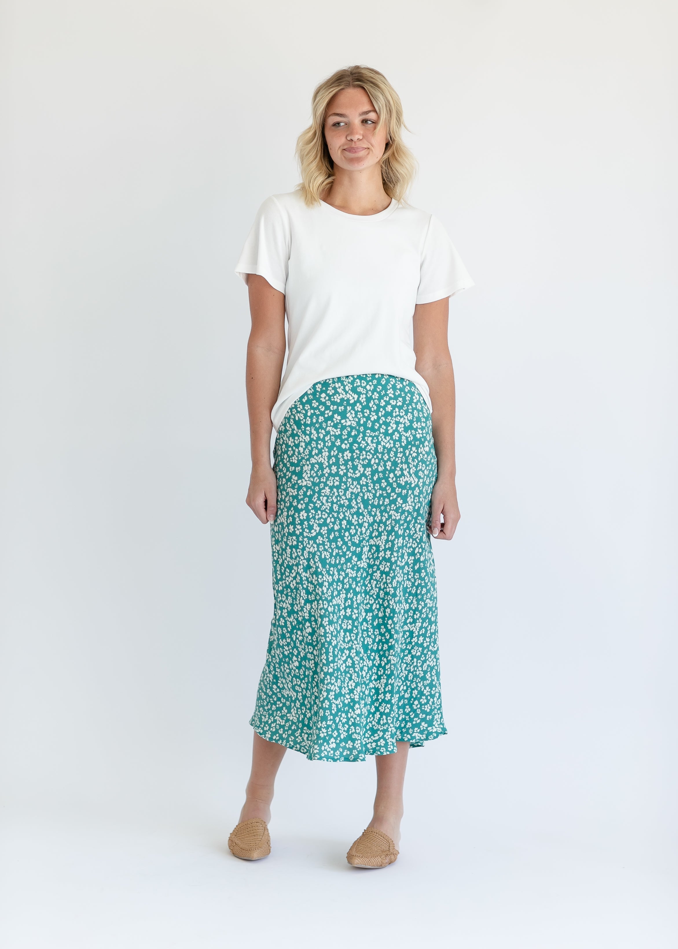 Gia Floral Print Maxi Slip Skirt – Inherit Co.