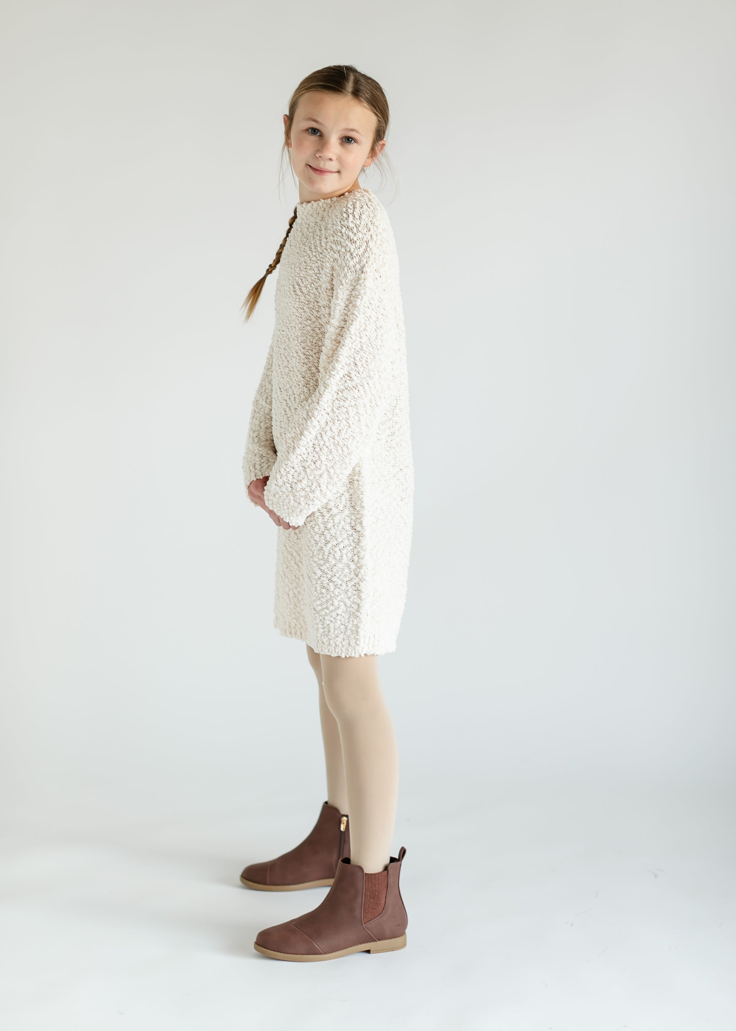 Edgehill Collection Little Girl 2T-6X Smocked Mock Fairisle Neck Sweater  Dress | Dillard's