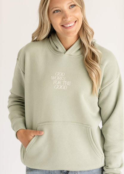 God Works For the Good Unisex Hoodie FF Tops