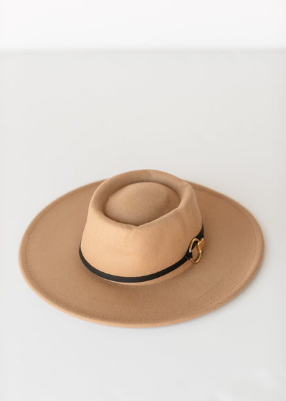 Gold Ring Buckle Wide Brim Bolero Hat Accessories