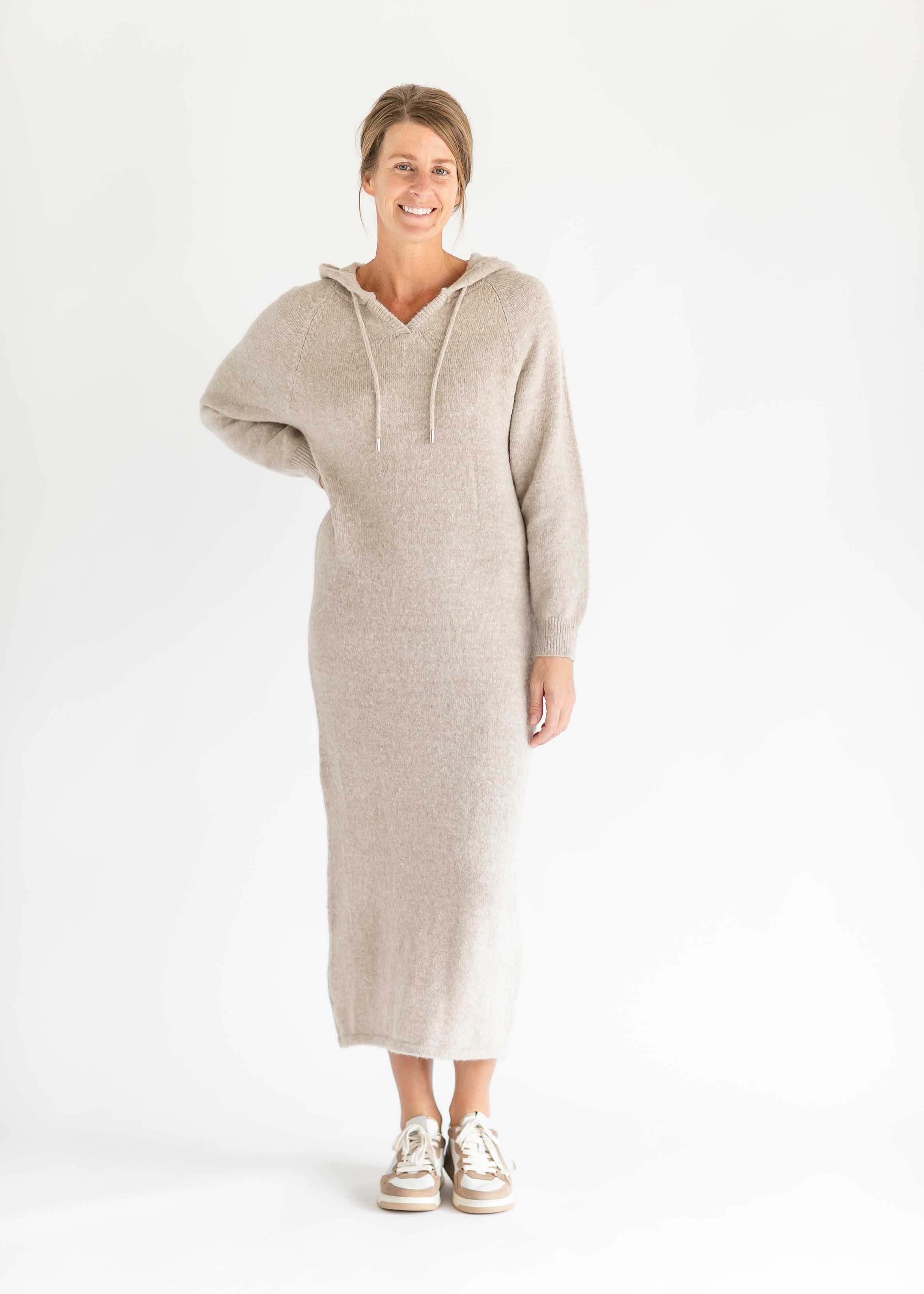 Long hoodie jumper discount dress