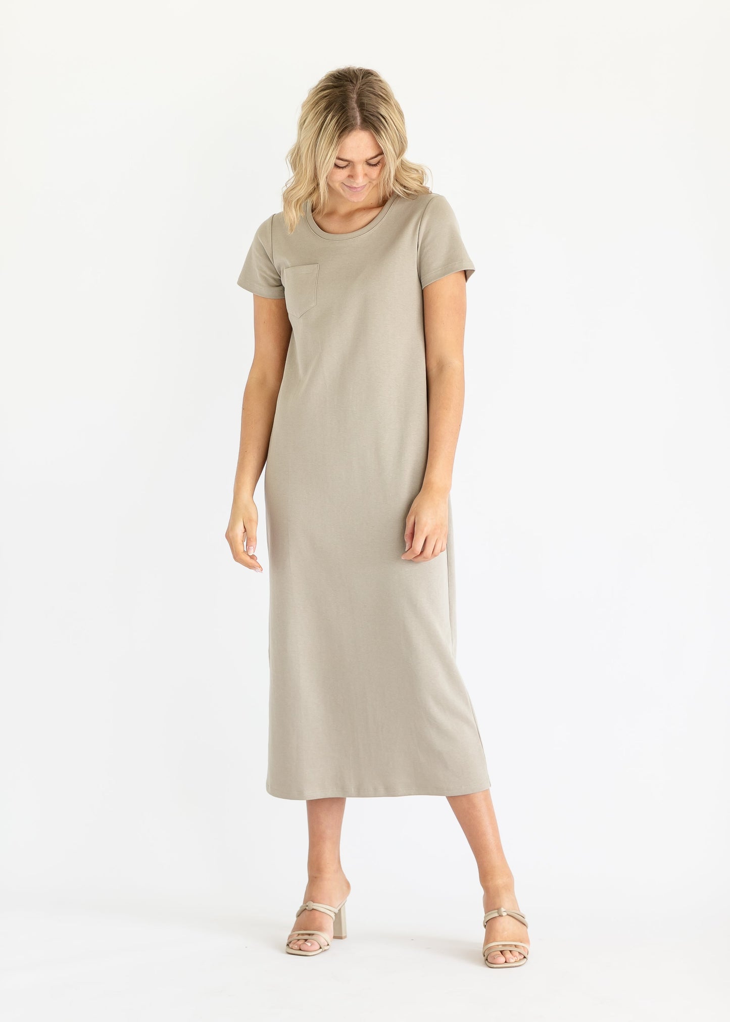 Jane T-Shirt Maxi Dress IC Dresses Taupe / XS