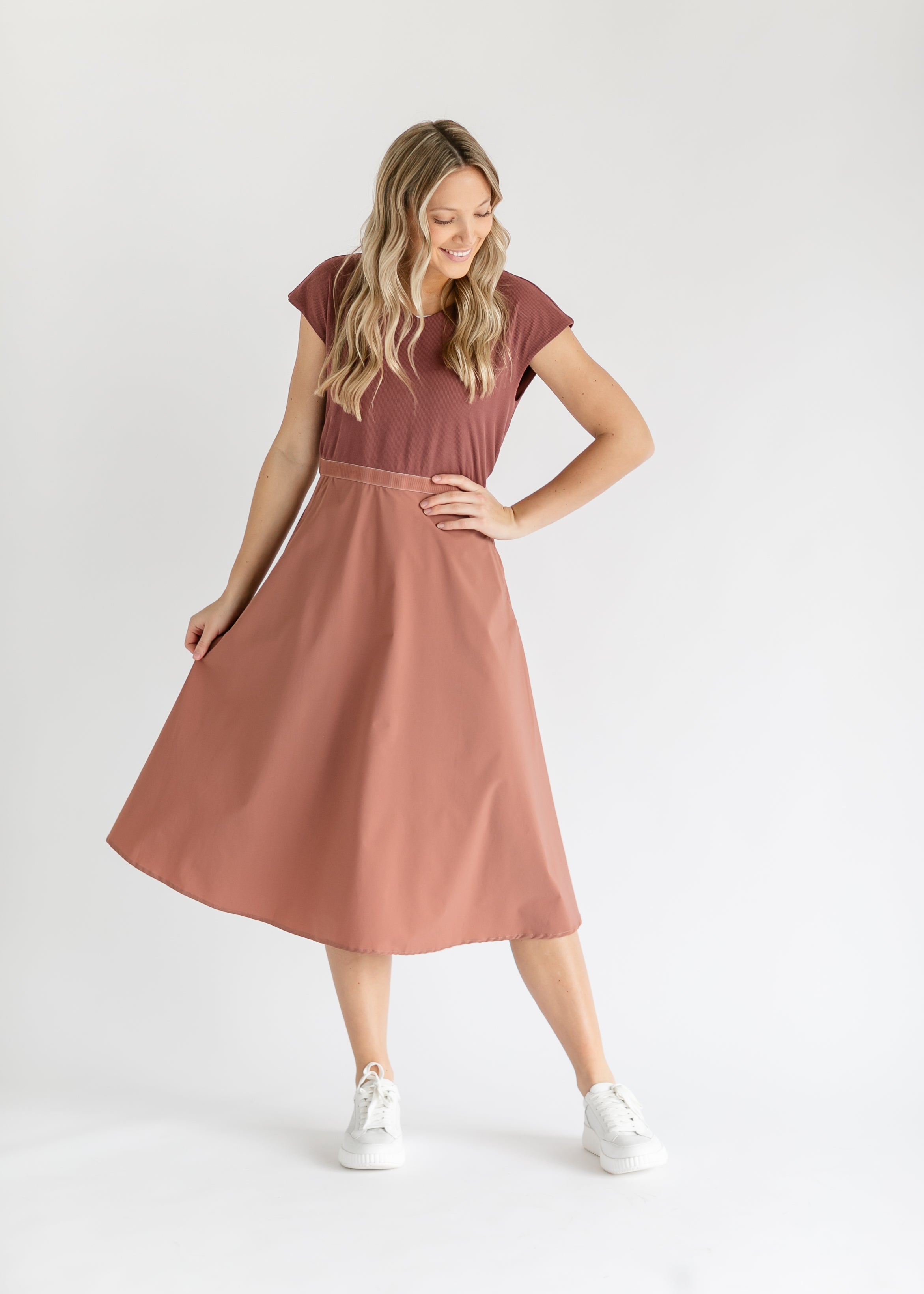 Textured Square Neck Cap Sleeve Full Skirt Tailored Midi Dress | Karen  Millen